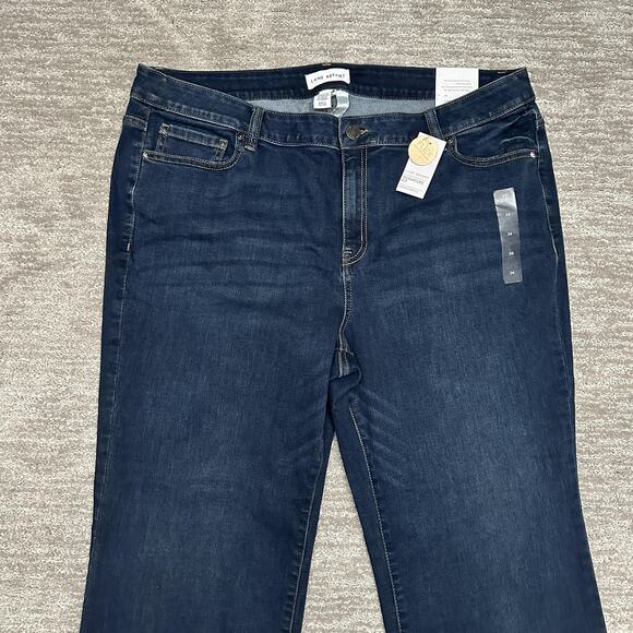 Lane Bryant Jeans Womens 24 Dark Wash Bootcut Mid Rise Signature Super Stretch - Picture 2 of 16
